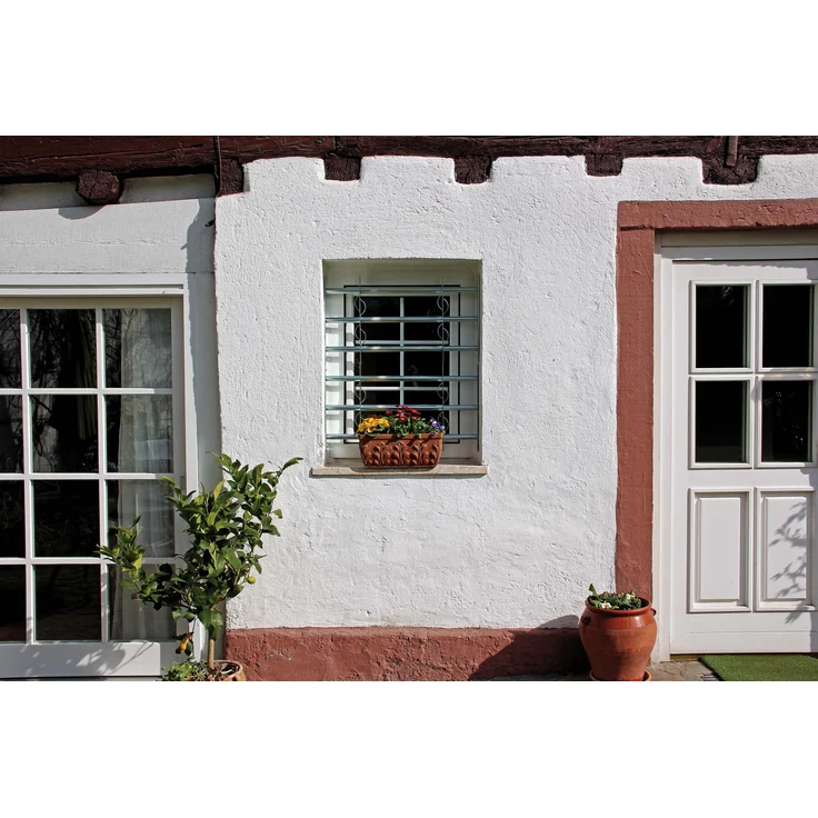 Alberts Fenstergitter Secorino Style | Ausziehbar für Fenster außen | Einbruchschutz Gitter | galvanisch blau verzinkt | 600 x 1000-1500 mm 
(563660) – Bild 2