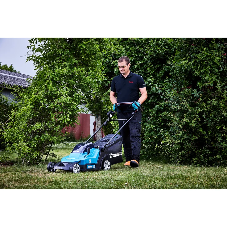 Makita DLM432Z Akku-Rasenmäher 2x18 V - ohne Akku, ohne Ladegerät, 36 V, Petrol, 43 cm Schnittbreite, 50 l Fangkorbvolumen – Bild 11