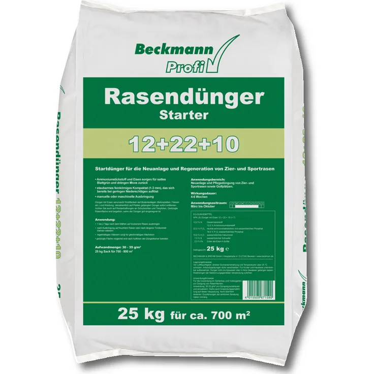 BECKMANN PROFI Rasendünger Starter, 25 kg
