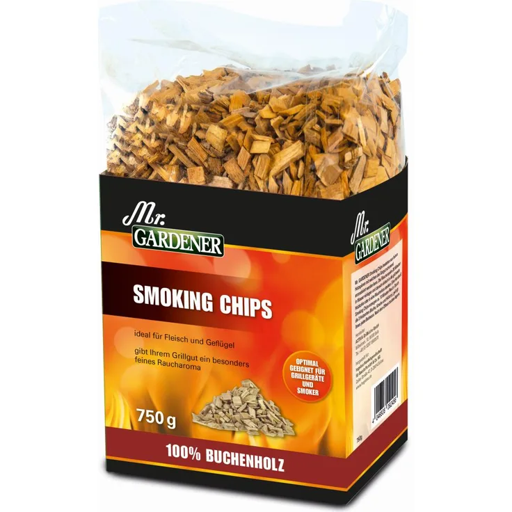 Mr. GARDENER Smoking Chips, für ein besonders feines Raucharoma, 750 g