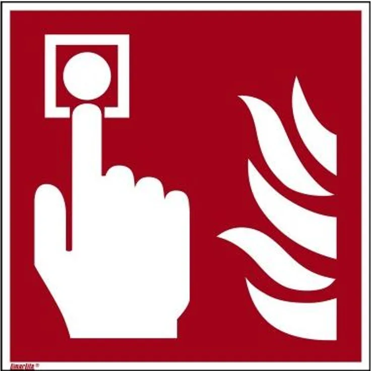 Neutralware Hinweisschild 20x20 cm (BxH) F005 Brandmelder Hart-PVC