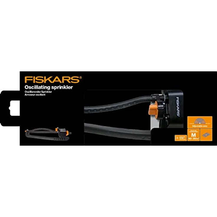 Fiskars Oszillierender Sprinkler Schwingender Wassersprinkler Viereckregner max. 300 m² max. 17 m Weite – Bild 6