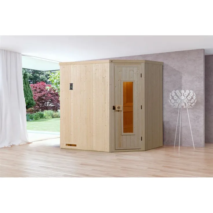 WEKA Element Ecksauna VARBERG 1 HAT, 194x144x199 cm, naturbelassen