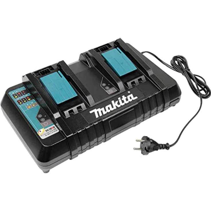 Makita DC18RD TwinPort Doppelladegerät NiMH Li-Ion 2 Ladeplätze mit LED Anzeige Schnellladung 230V Ausgangsspannung 18V – Bild 3