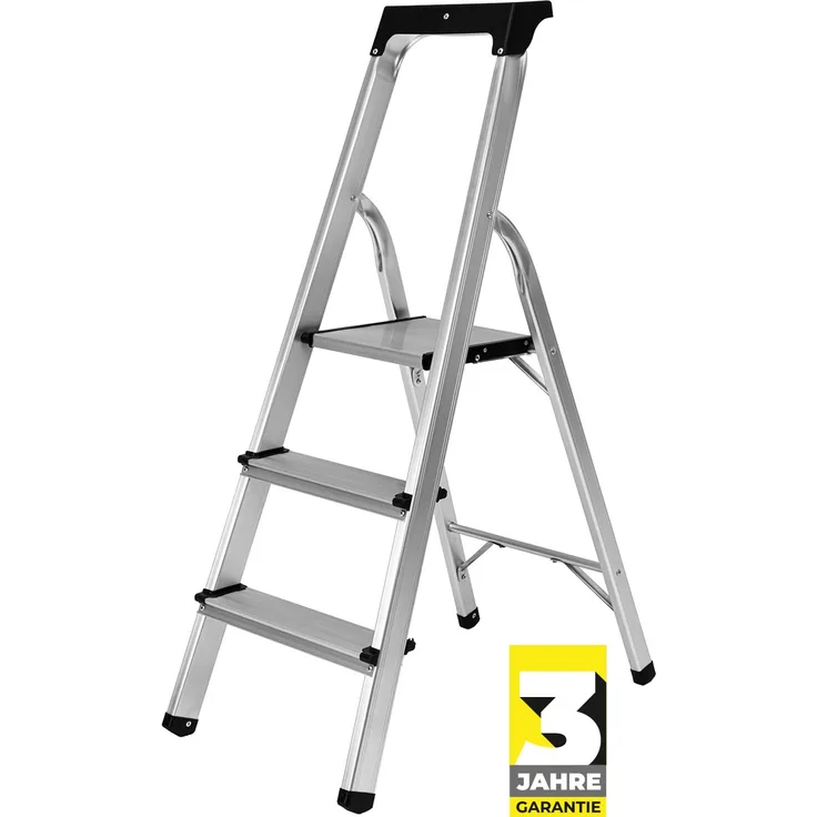 Craftfull Stehleiter CF-133B Aluminium Haushaltsleiter Leiter klappbar Ablage (3 Stufen) - Preisvergleich