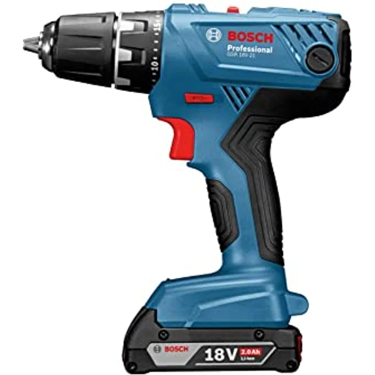 Bosch Professional 18V System Akku Schlagbohrschrauber GSB 18V-21 (2x 2,0 Ah Akku,40tlg. Zubehör Set,in L-BOXX) – Bild 3