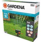 GARDENA Komplett-Set Pipeline Viereckregner Sprinklersystem (8274-34) Schlauchlänge 20 m Anschlussdurchmesser 3/4 Zoll max. Beregnungsfläche 216 m² max. Beregnungsweite 18 m