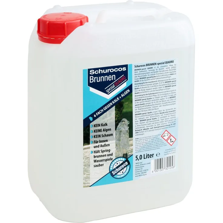 Schuroco BRUNNEN-spezial-Quadro Brunnen Pflegemittel 5,0 Liter Kanister 301205