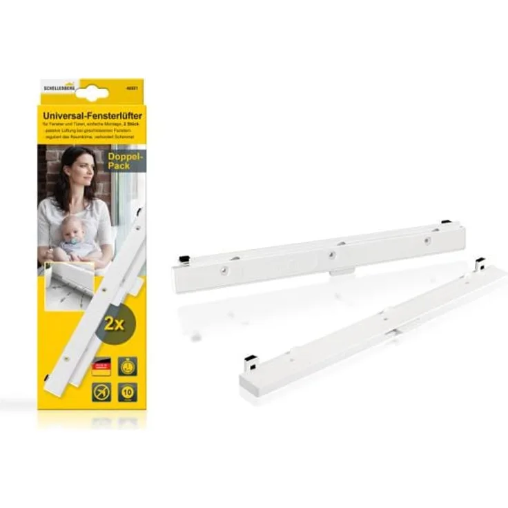 Schellenberg 46601 Universal-Fensterlüfter-Set Weiß