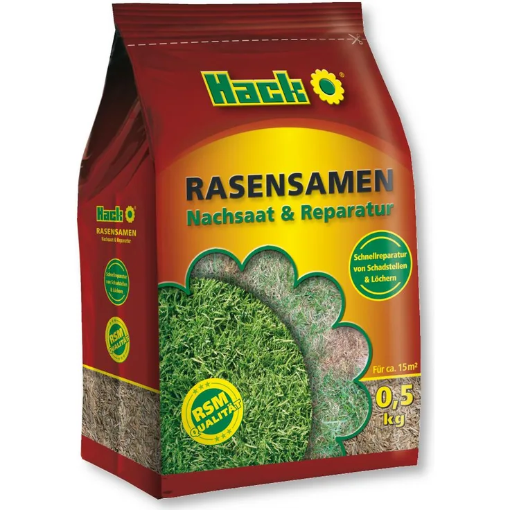 HACK Rasensamen Nachsaat und Reparatur, 500 g