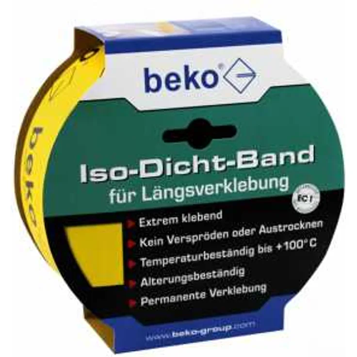 Beko Iso-Dicht-Band 60 mm x 40 m, gelb, Band für Längsverklebung