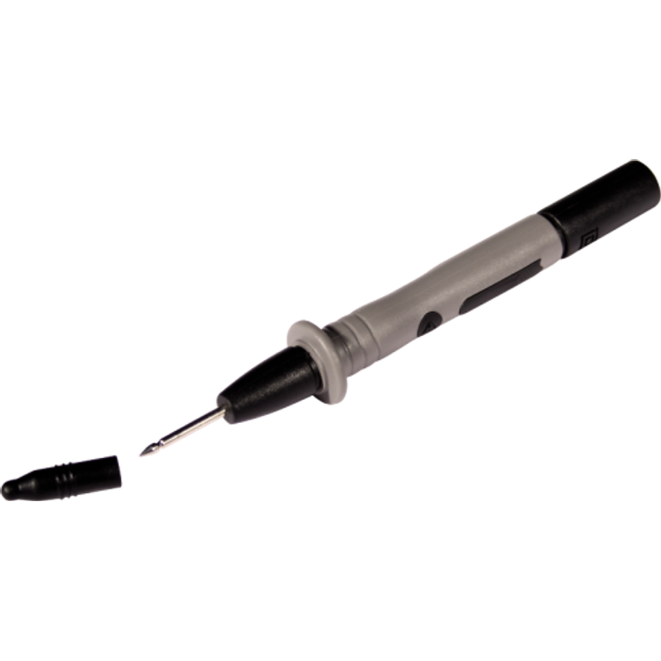 Präzisions-Prüfspitze mit 4mm-Sicherheitskupplung, schwarz