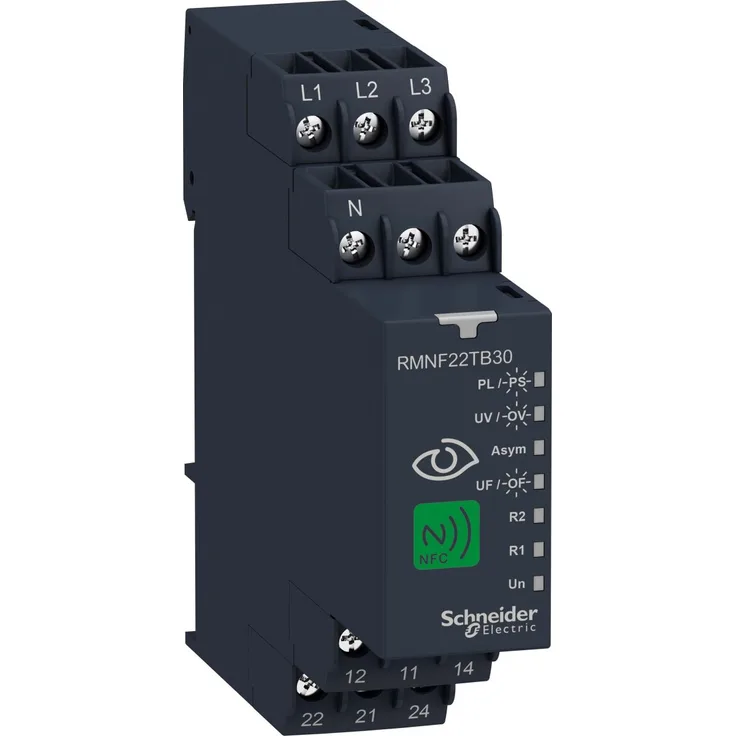 Schneider Netzüberwachung multifunktional, 208-480 VAC, Einstellung mit Smartphone per NFC
