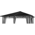 Grasekamp Ersatzdach Hardtop Pavillon Meran 3x3m Doppelstegplatten Polycarbonat Braun Braunbeige