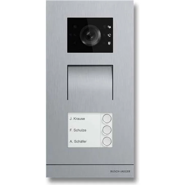 Busch-Jaeger A21381P3-S-03 Außenstation, Video, 3-Fach, Edelstahl (2TMA200010X0005) – Bild 1