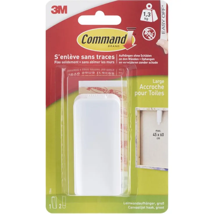 3M Command Leinwandaufhänger (L x B x H) 85 x 37 x 18mm Weiß Inhalt 1St.