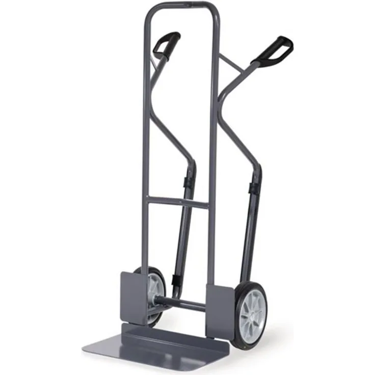 fetra Stahlrohrkarre Tragkraft 300kg ESD schiefergrau, RAL 7015 m.ESD-Vollgummiräder 260 x 56 mm