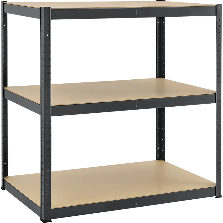 Juskys Lagerregal Basic 200x100x60 cm Schwerlastregal mit 5 Böden – max. 875 kg - Metall grau - Regale Kellerregal Metallregal – Bild 10