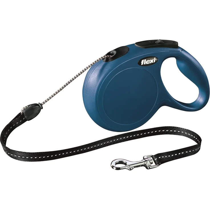 flexi New CLASSIC Seil-Rollleine blau M – 8m – Bild 1