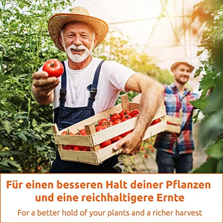 ECENCE EN 60x Pflanzenclips Pflanzenklammern für Tomaten, groß Reben, Rosen, Rankhilfe für Kletterpf – Bild 6