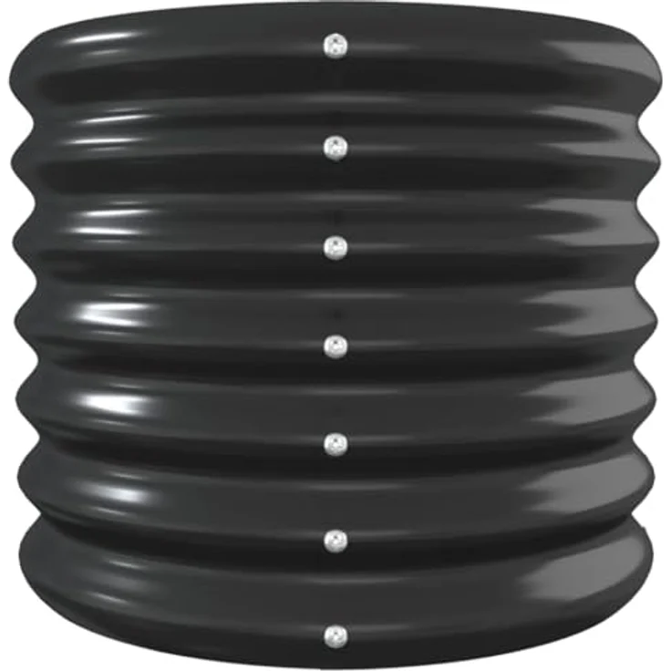 vidaXL Hochbeet, Wetterfestes Hochbeet für Garten Balkon Terrasse, Kräuterhochbeet zum Selber Bauen, Pflanzkasten aus Metall, Pulverbeschichteter Stahl Anthrazit – Bild 5