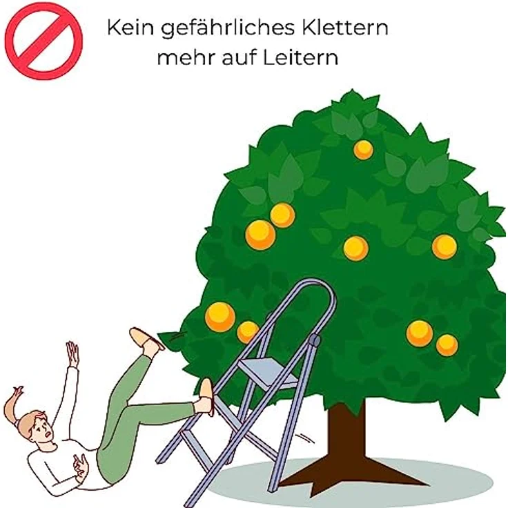 Obstpflücker Apfelpflücker verzinkt Apfelernter Obsternter Äpfel Birnen Pflücker – Bild 3