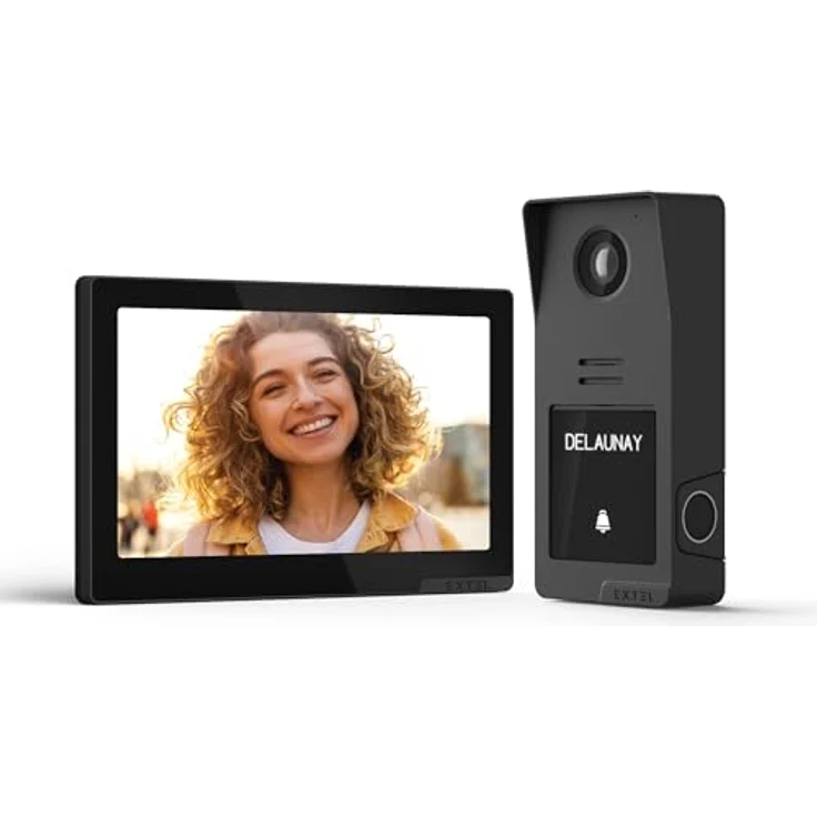 Extel Video-Türsprechanlage Dgital Connect, 7-Zoll-Touchscreen mit 2-Draht-Technik, schwarz, mit Fingerabdruck- und QR-Code-Zugriff – Bild 7