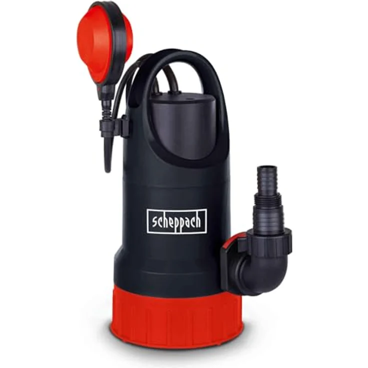 Scheppach Schmutzwasserkombipumpe DWP750 Wasserpumpe mit Saugfunktion | 750W Leistung | Fördermenge 20000 L/h | max. Partikelgröße 30mm | Förderhöhe 8m | Eintauchtiefe 7m | für Klar- & Schmutzwasser – Bild 1