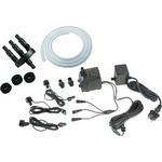 Arnusa Springbrunnenpumpe Komplett Set mit LED Beleuchtung und 3m Schlauch, Gartenbrunnen Pumpe DIY Wasserspiel Set, 1500L/h, Schwarz