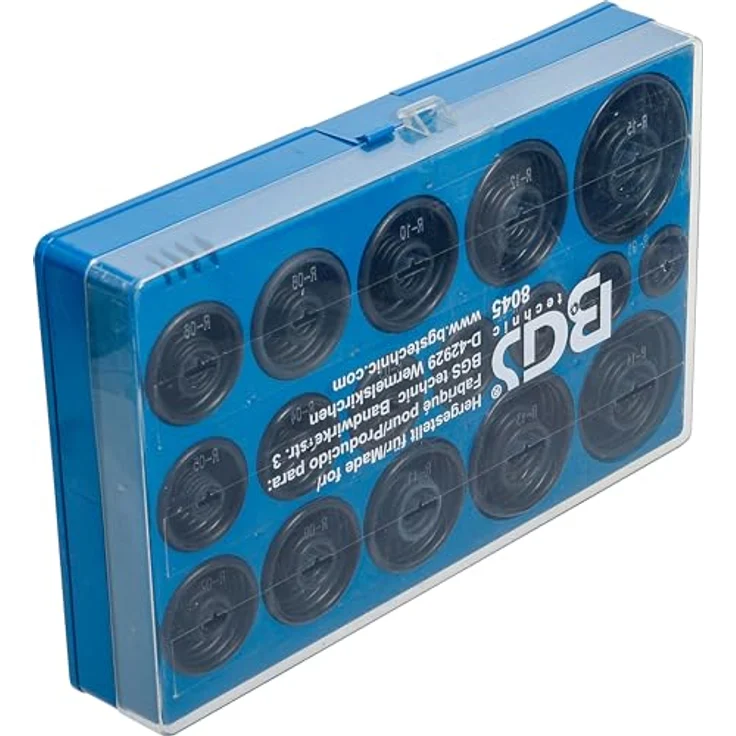BGS technic Bohrer- und Bitset 8045, robustes Set mit 20 O-Ringen in verschiedenen Größen, säure- und hitzebeständig – Bild 5