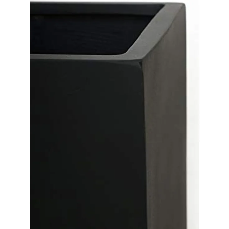 VIVANNO Pflanzkübel Blumenkübel Übertopf Fiberglas Anthrazit Block 50x50x50 – Bild 5