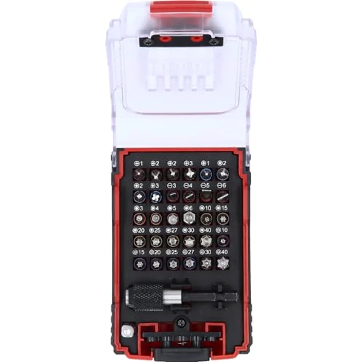 KS Tools eMONSTER TORSIONpower Bit-Satz, 32-tlg. Set mit magnetischem Bithalter und Stecknussadapter, präzise Bits für Handwerk und Industrie, im eMONSTER-Akku-Design – Bild 4
