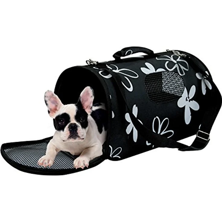 Zolux Flower Transportkörbchen für kleine Hunde/Katzen, Schwarz, Größe L – Bild 2