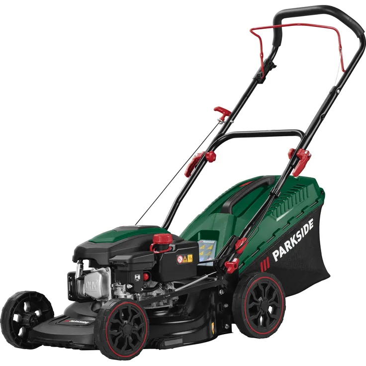PARKSIDE® Benzin-Rasenmäher »PBRM 43 B2«, 4-Takt-Motor mit 2,6 kW, Schnittbreite 43 cm, 45 l Fangbox, zentrale 8-stufige Schnitthöhenverstellung