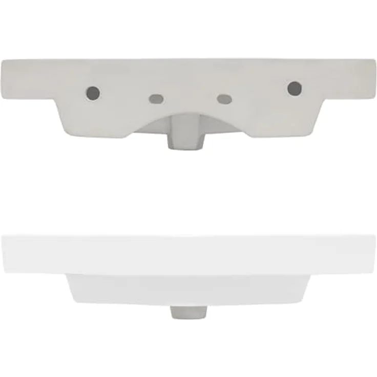 ECD Germany Waschbecken 605 x 465 x 160 mm Keramik Weiß – Bild 4