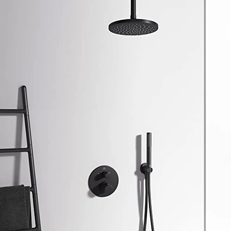 Ideal Standard Kopfbrause Idealrain Rund Ø300 mm, Silk Black, wassersparende Technologie, kratzfest und pflegeleicht – Bild 5