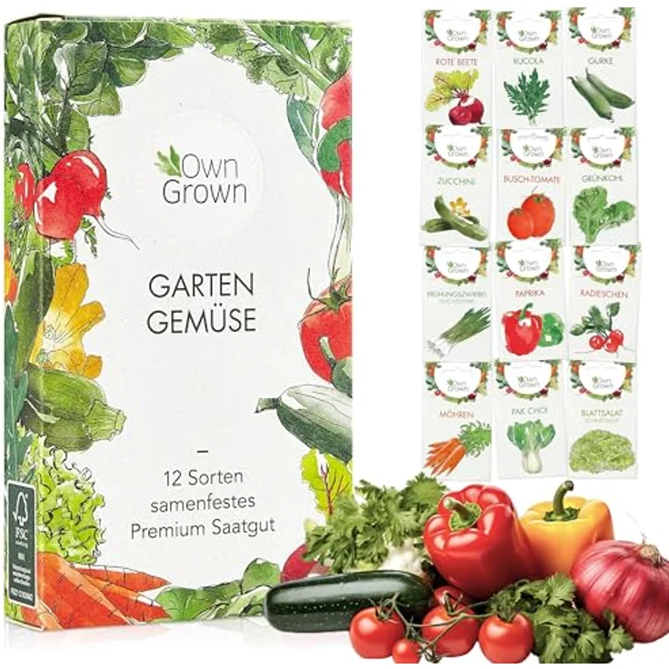 Gemüse Samen Set 12 Sorten Gemüse Saatgut Gemüse Anbauen Im Garten Oder Hochbeet – Bild 2