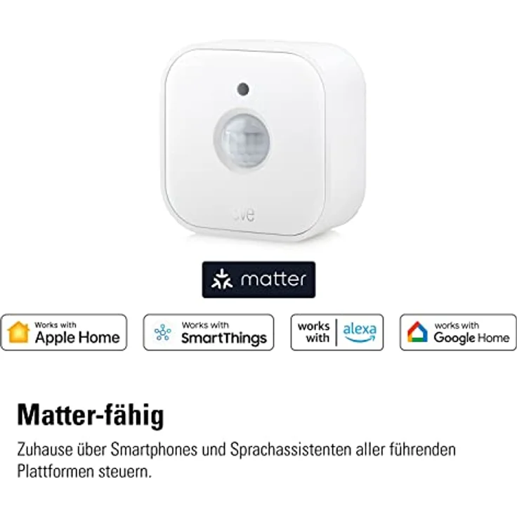 Eve Motion (Matter) – Smarter Bewegungssensor mit Lichtsensor, IPX3, automatische Aktivierung von Leuchten und Geräten, Matter über Thread, funktioniert mit Apple Home, Alexa, Google Home, SmartThings – Bild 2