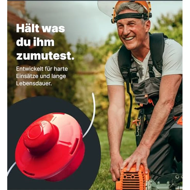 NEMAXX Fadenspule mit Doppel-Nylonschnur und Tippautomatik, rot – Bild 6