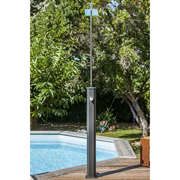 Gre SSAL18 Solardusche aus Aluminium mit Wassertank 18 l, zweiteilig, Gartendusche – Bild 5