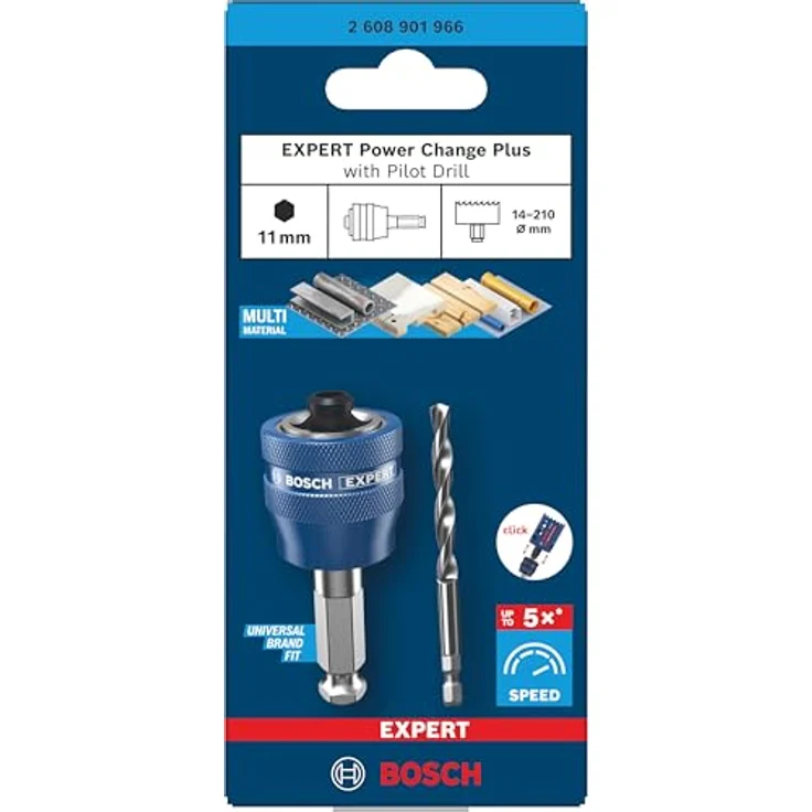 BOSCH Expert Universalbohrer, Zentrierbohrer mit Adapter Power, rot – Bild 2