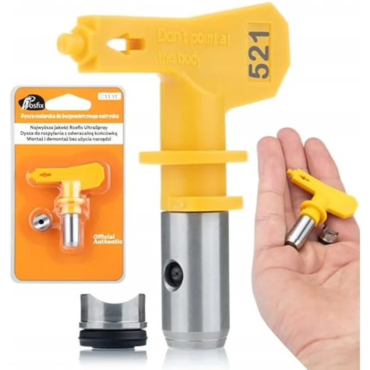 Rosfix Malerdüse Ultra Spray 521, Hochdruckspritzdüse mit 25 cm Spritzbreite, kompatibel mit Graco, für professionelle Malerarbeiten – Bild 1