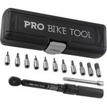 Pro Bike Tool Drehmomentschlüssel Carbon, 1/4 Zoll Antrieb, Umschaltknarre, Schwarz