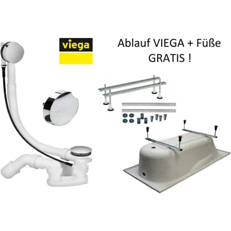 KOLMAN Eckbadewanne Praktika 150x70, links/rechts, hochbeständiges Acryl, antibakterielle Beschichtung, GRATIS Ablaufgarnitur & Füße – Bild 6