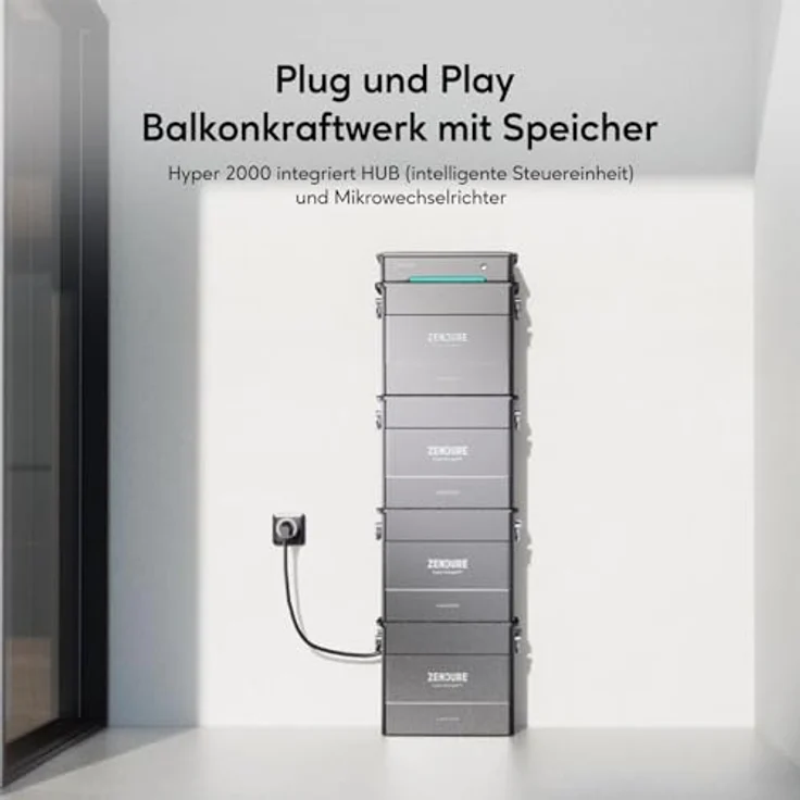 Zendure Hyper 2000, Eingebauter Mikrowechselrichter mit 1200W AC-Ausgang, 1800W Solar-Eingang, TOU-Funktion und Plug-and-Play Installation – Bild 2