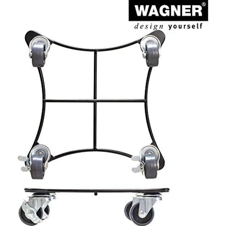 WAGNER design yourself Pflanzenroller BLACK RETRO EDITION I rund & eckig I In & Outdoor I schwarz & taupe – Bild 6