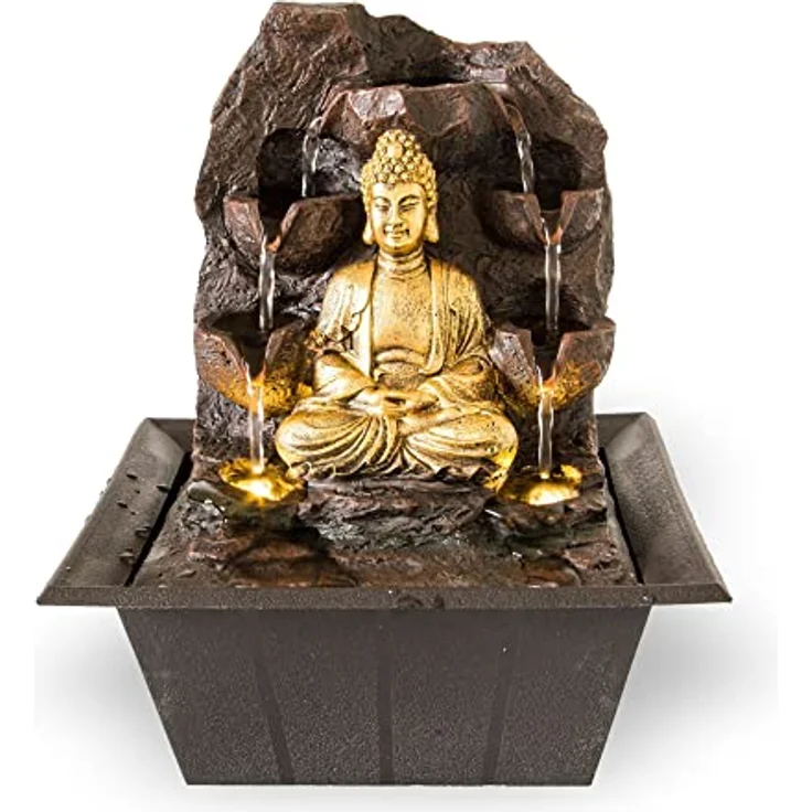 Zimmerbrunnen BUDDHA mit LED-Beleuchtung Dhyana – Bild 2