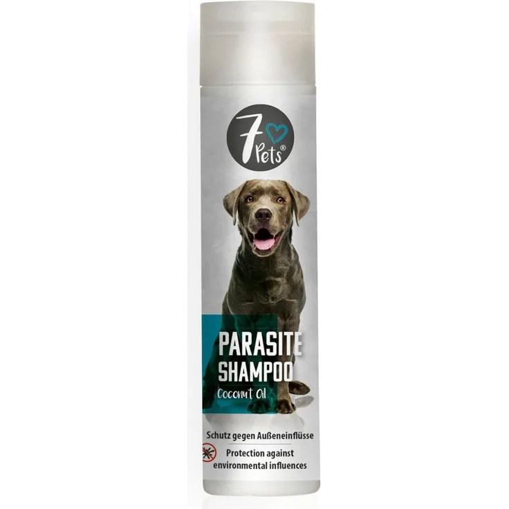 7Pets Parasite Shampoo für Hunde, 250 ml, pflanzlich, gegen Ungeziefer, dermatologisch getestet, 100% vegan