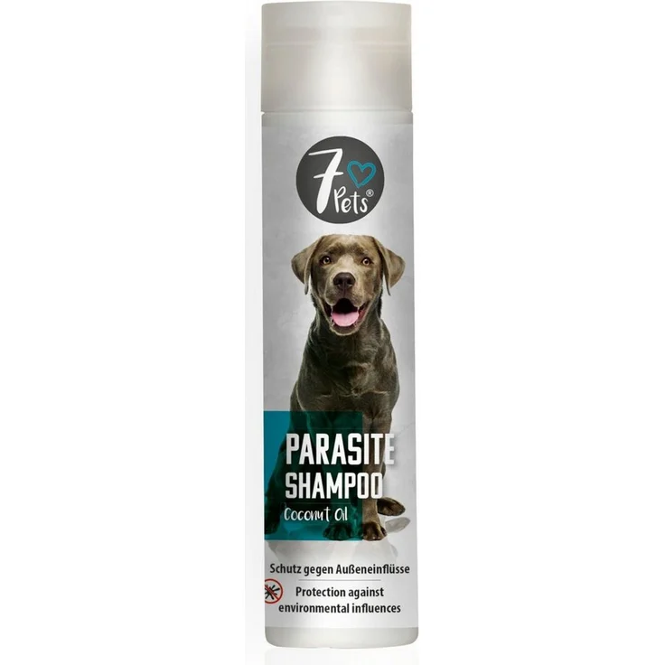 7Pets Parasite Shampoo für Hunde, 250 ml, pflanzlich, gegen Ungeziefer, dermatologisch getestet, 100% vegan