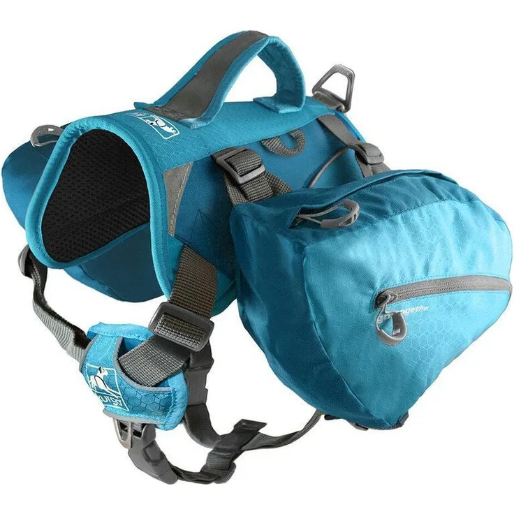kurgo Hunde-Geschirr Hundetasche Baxter Backpack blau, Leicht & Strapazierfähig mit 3,75 l Fassungsvermögen